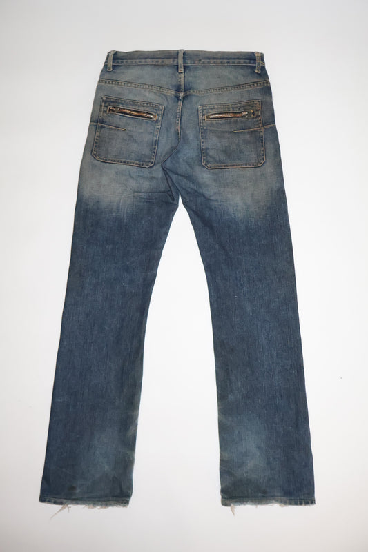 Dior Homme AW05 Zipper Rust Bootcut Denim