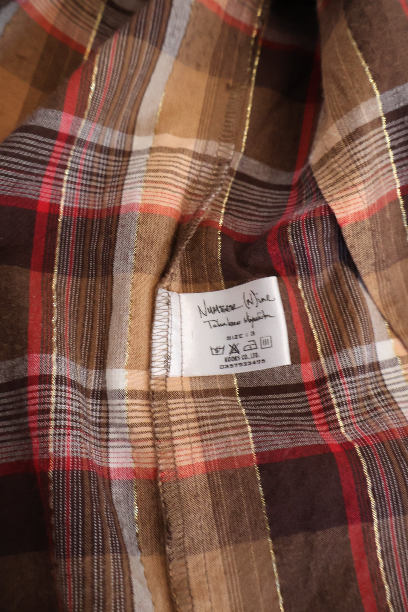 Number (N)ine AW05 THS Glitter Flannel