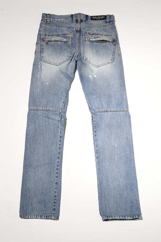Balmain SS12 4 Zip Denim