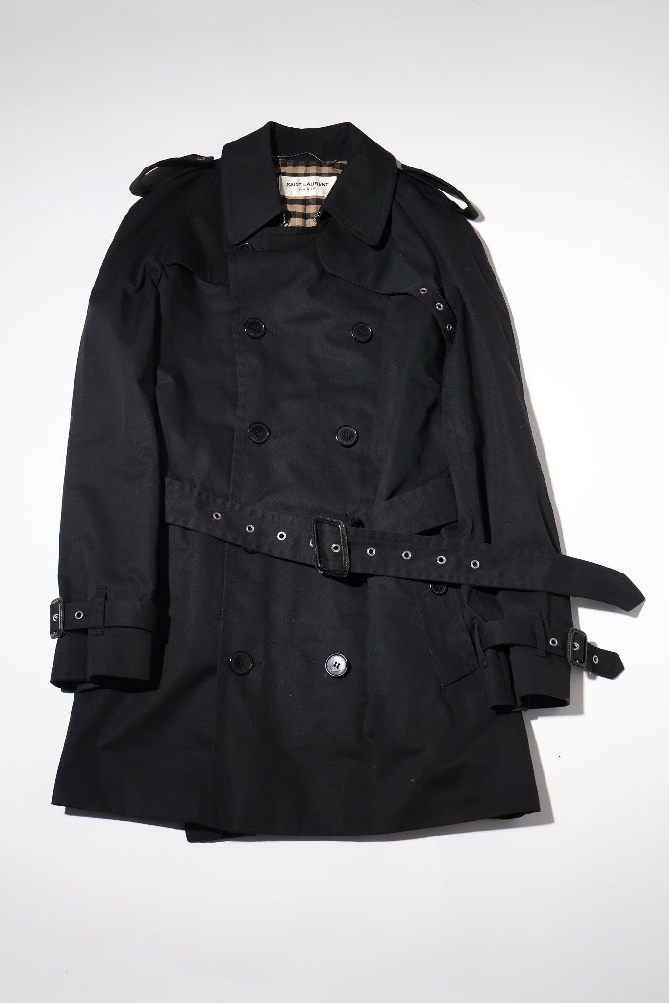 Saint Laurent Paris SS13 Campaign Trench Coat