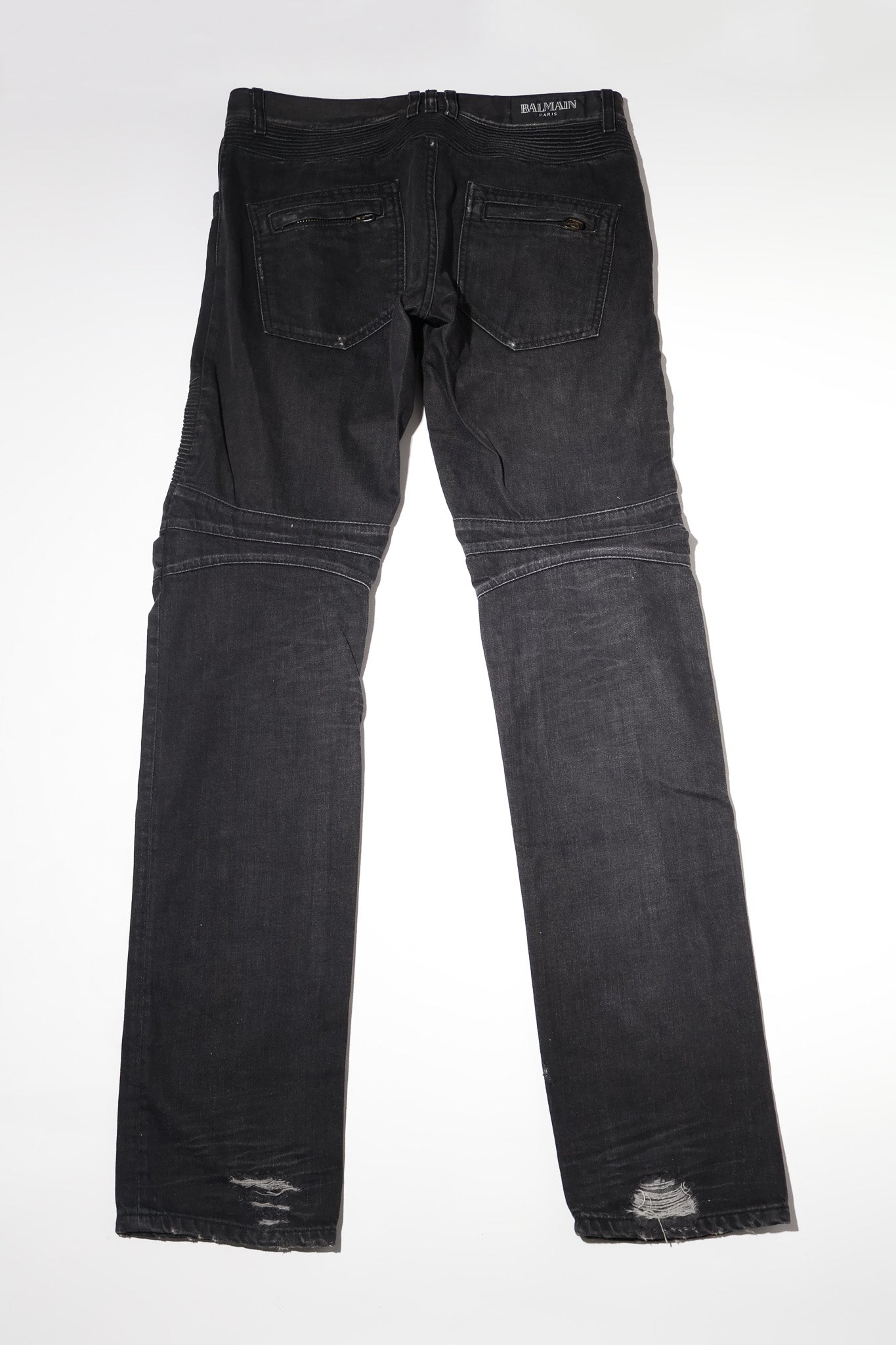 Balmain AW10 Campaign Wire Zip Biker Denim