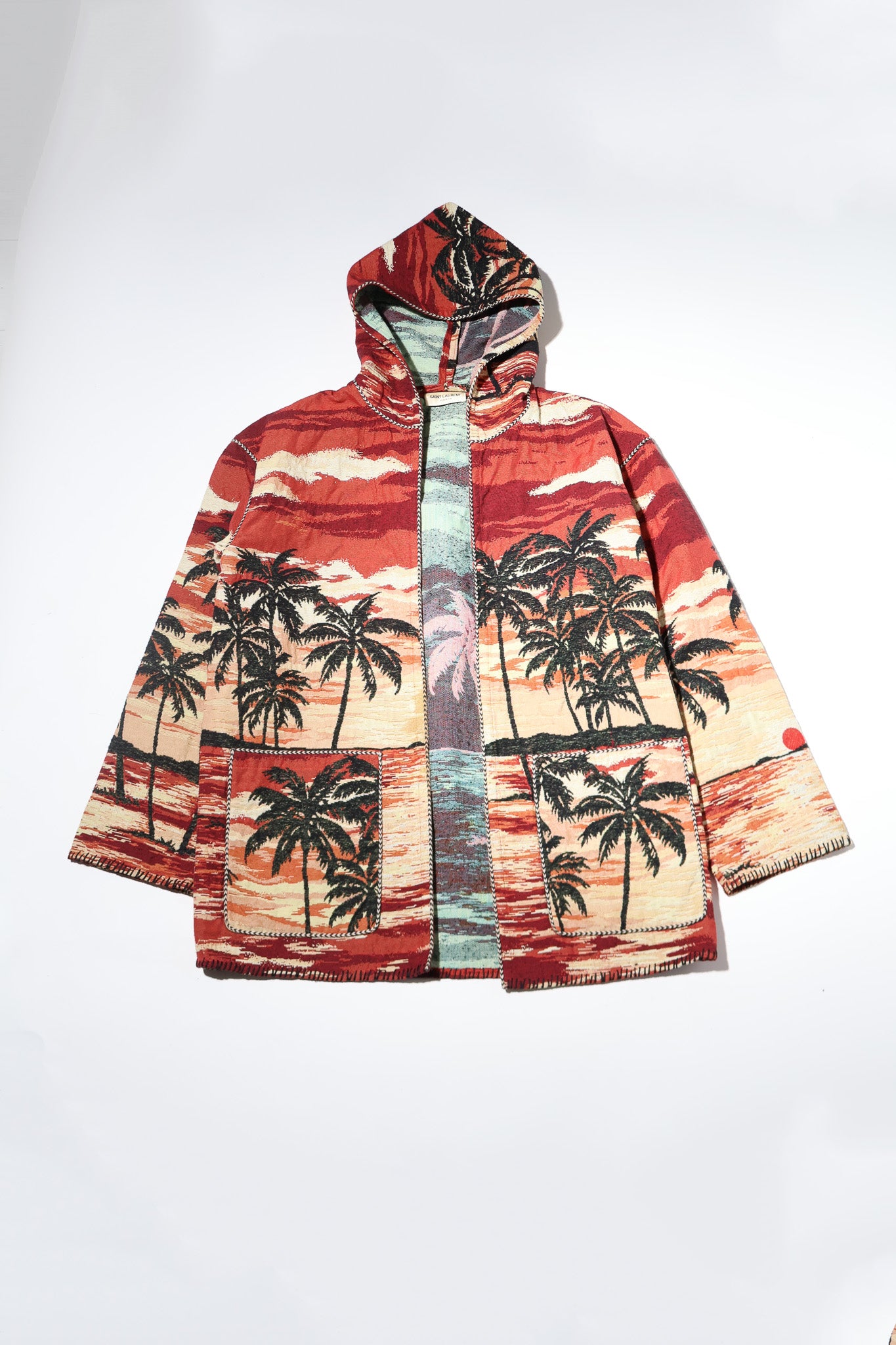 Saint Laurent Paris SS16 Palm Tree Runway Knit Jacket