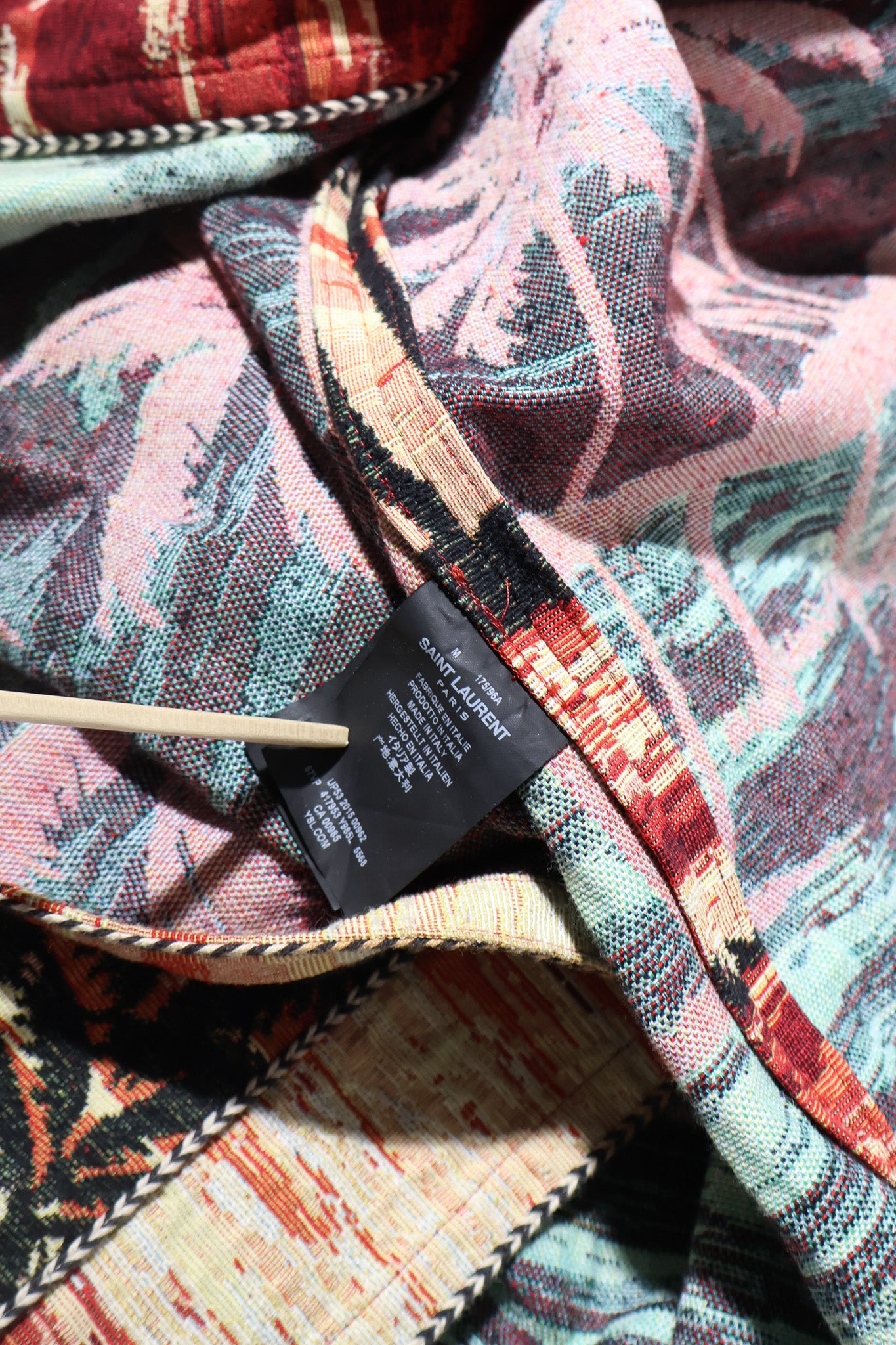 Saint Laurent Paris SS16 Palm Tree Runway Knit Jacket