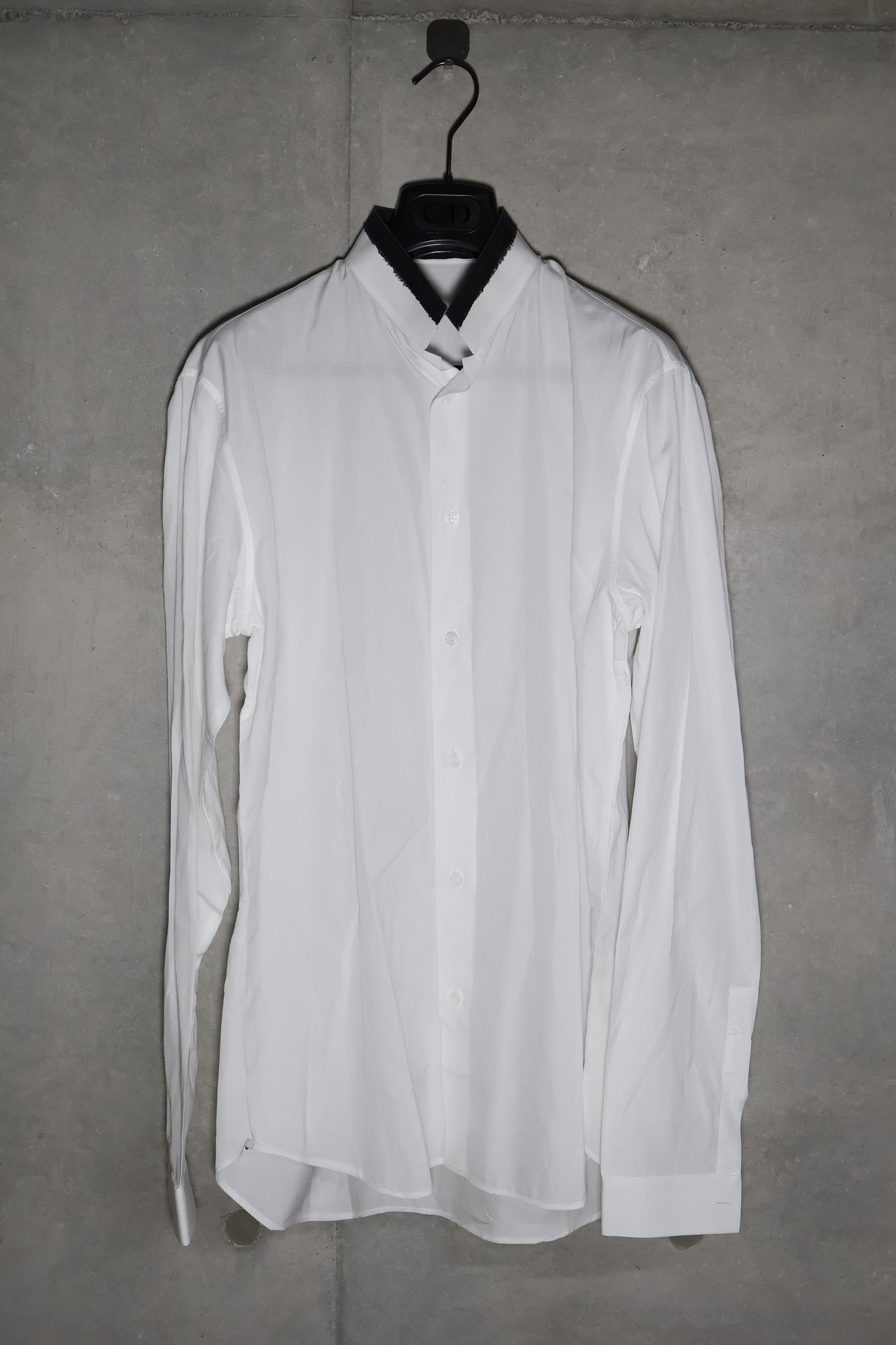 Dior Homme Inverted Contrast Collar Button Up Shirt
