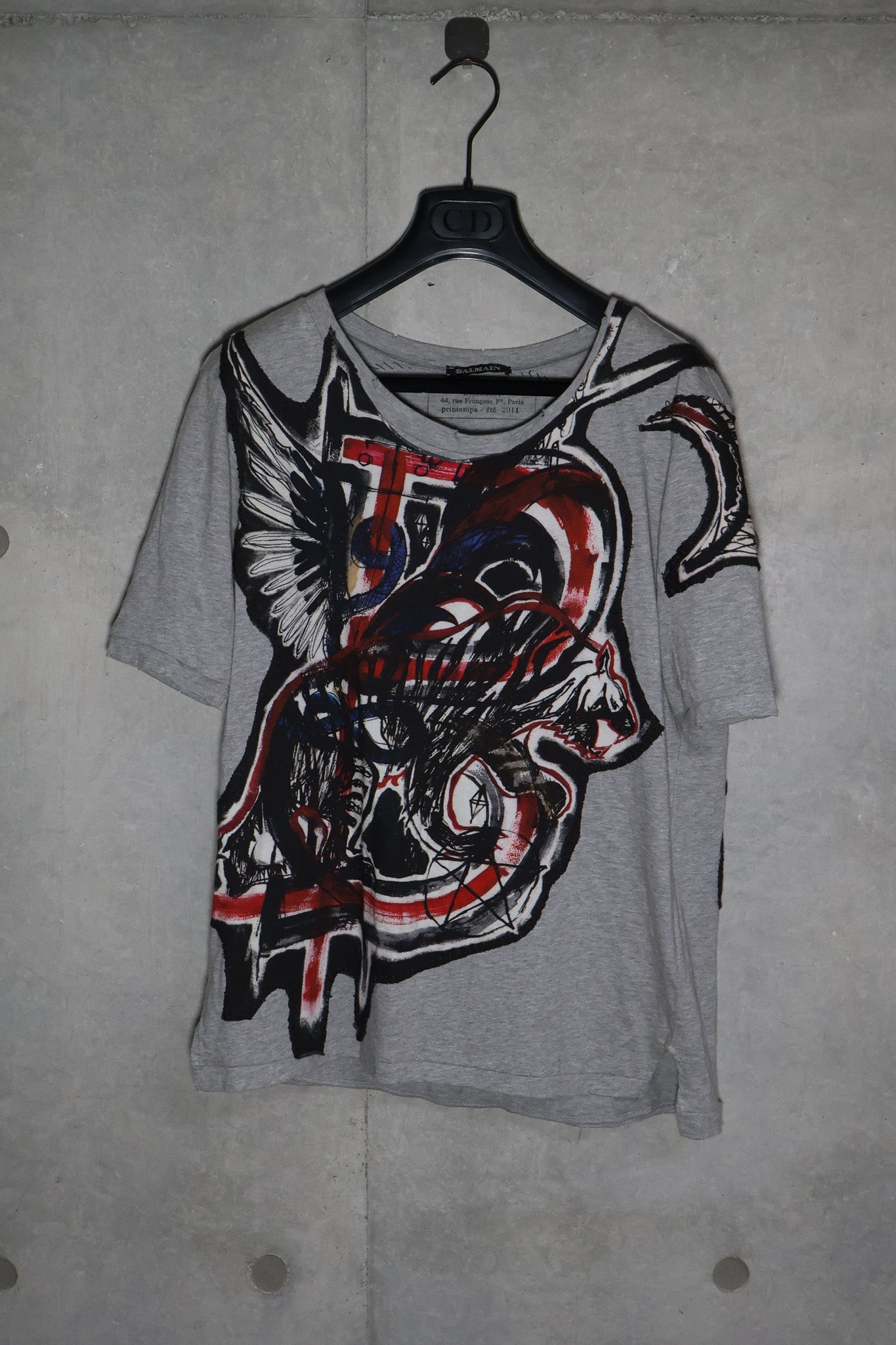 Balmain SS11 Tiger Emblem Tee