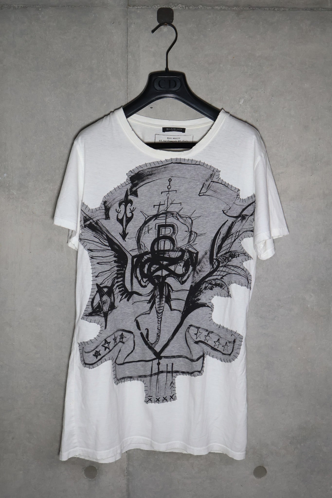 Balmain SS11 Scorpion Patch Tee