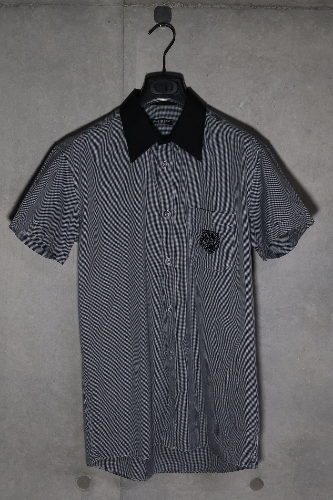 Balmain SS11 Lion Emblem Embroidered Short Sleeve Shirt