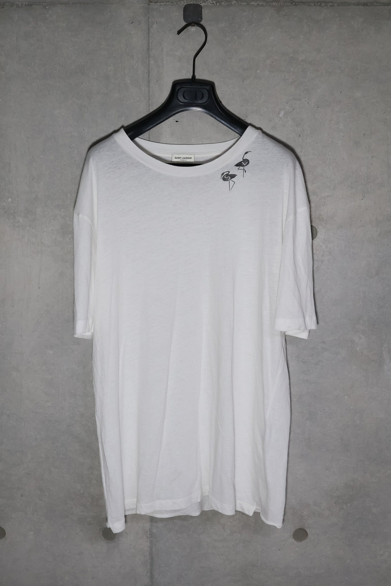 Saint Laurent Paris AW17 Flamingo Logo Tee