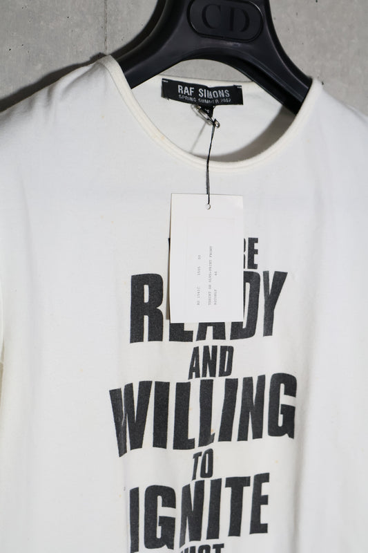 Raf Simons SS02 Willing To Ignite Tee