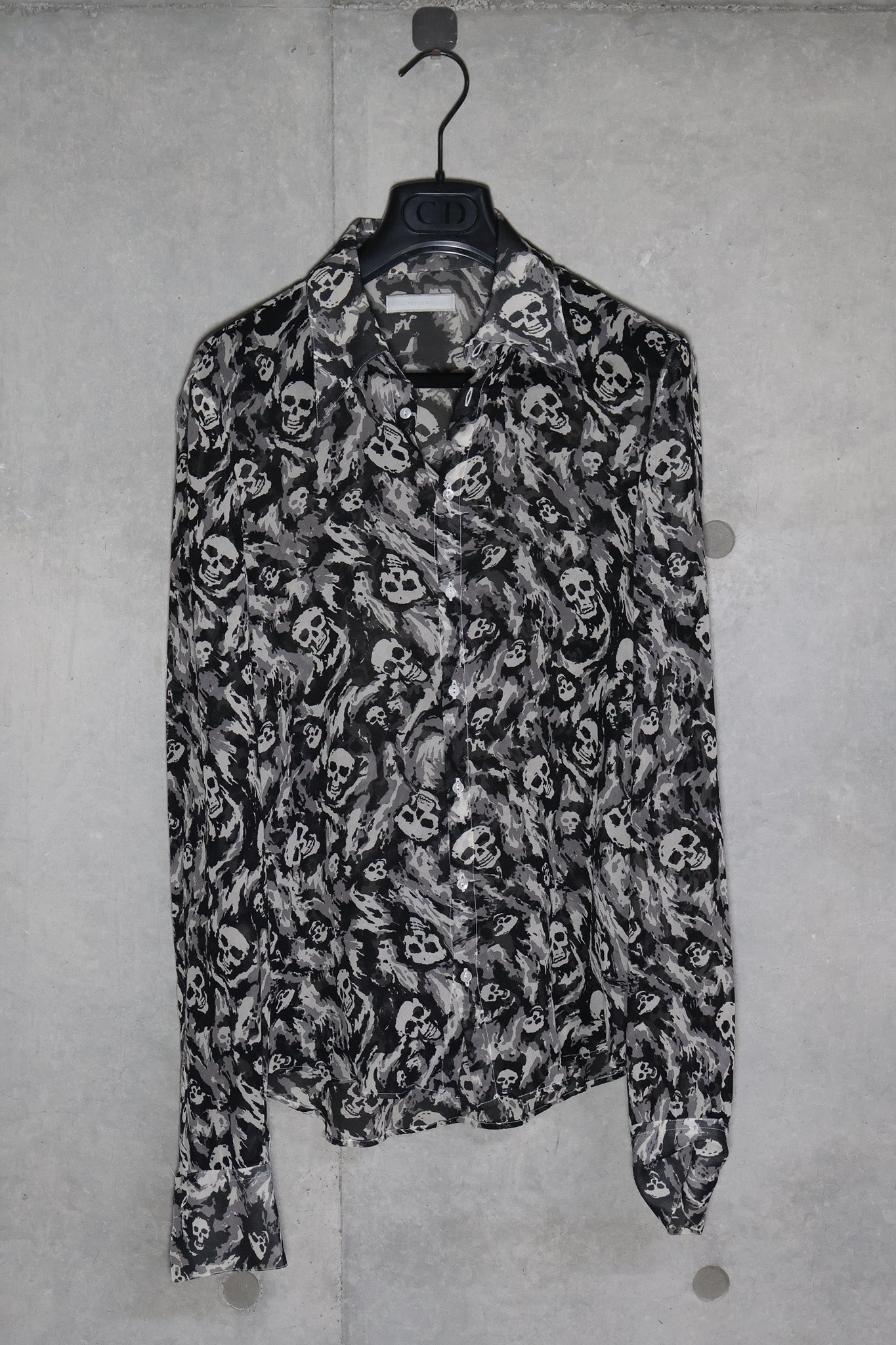 Number (N)ine SS01 Time Migration Skull Sheer Shirt