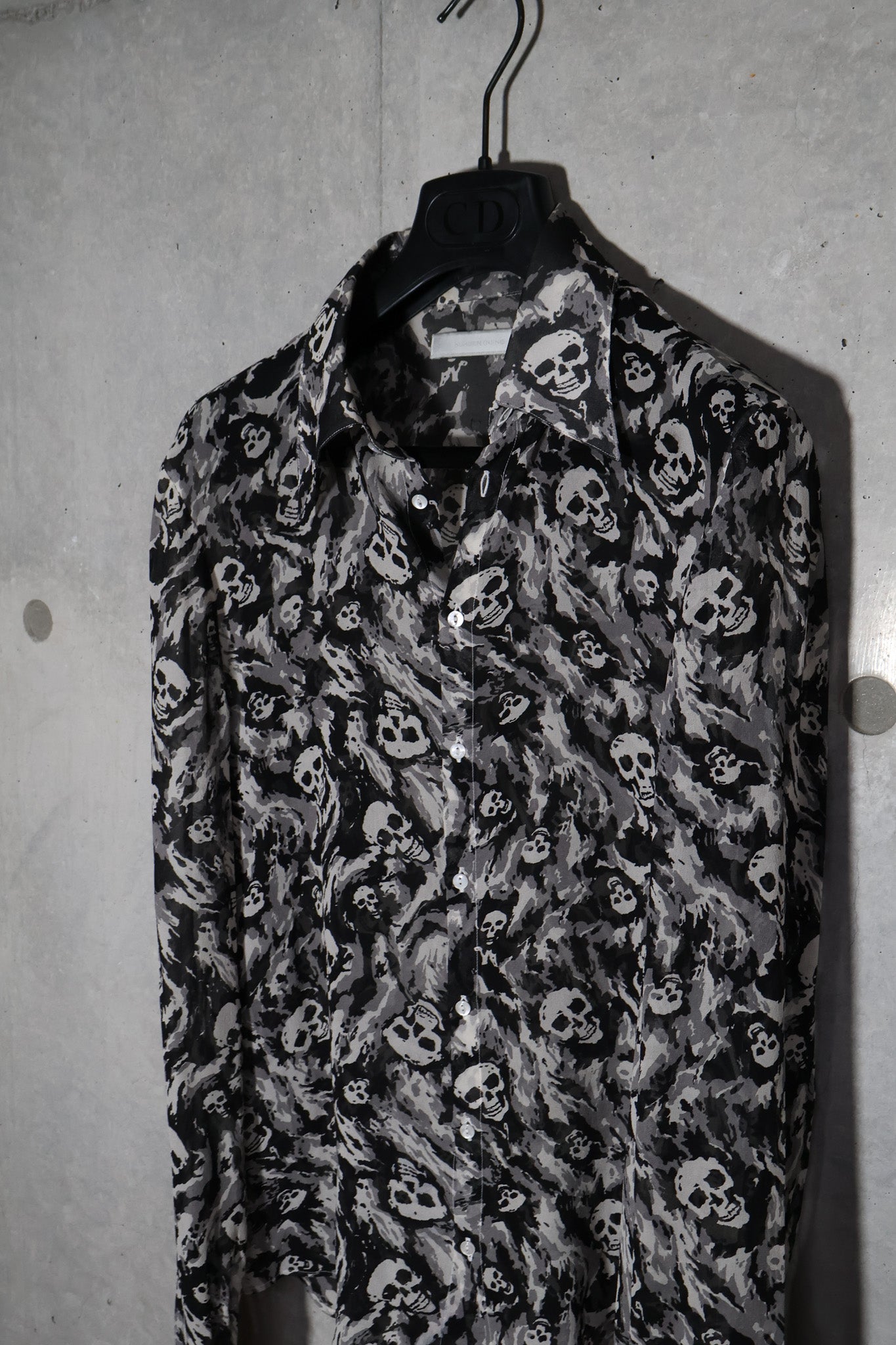 Number (N)ine SS01 Time Migration Skull Sheer Shirt