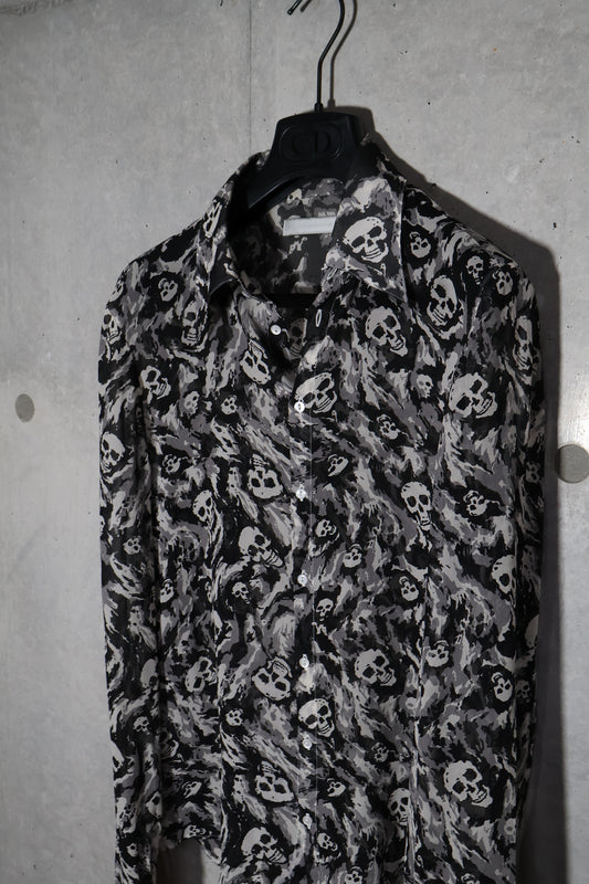 Number (N)ine SS01 Time Migration Skull Sheer Shirt