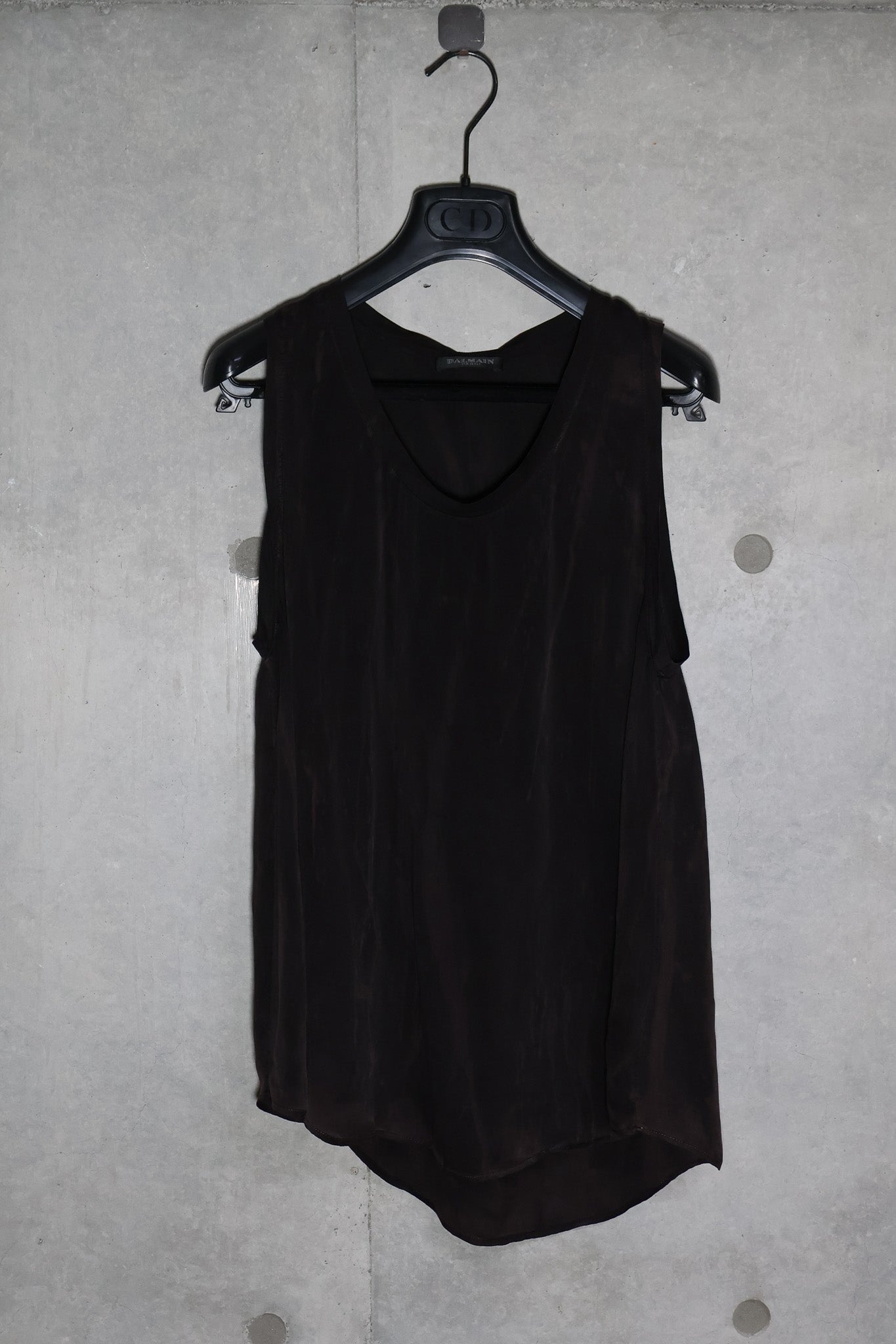 Balmain SS09 100% Silk Watercolor Dyed Tank Top