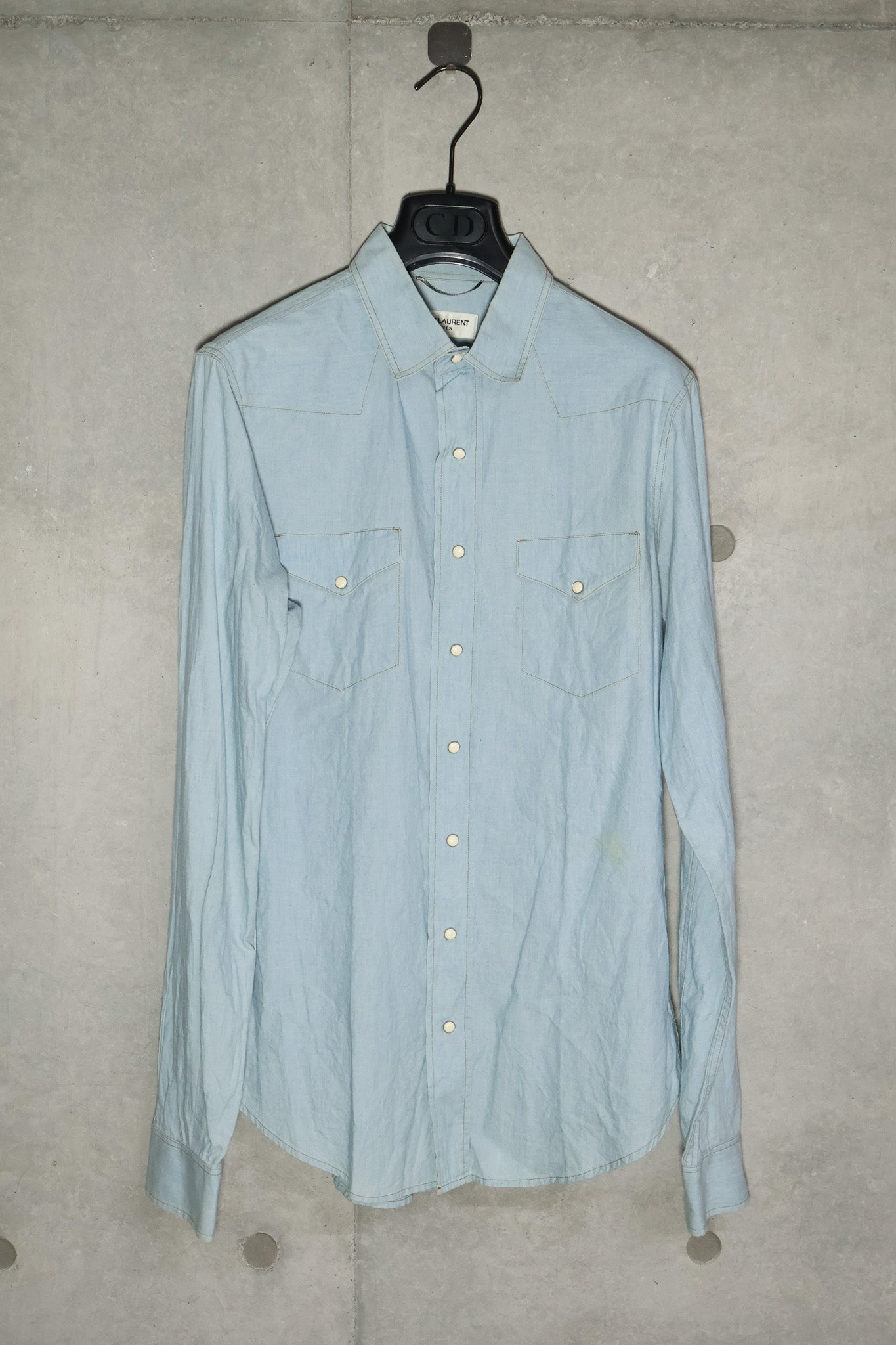 Saint Laurent SS14 Denim Button Up