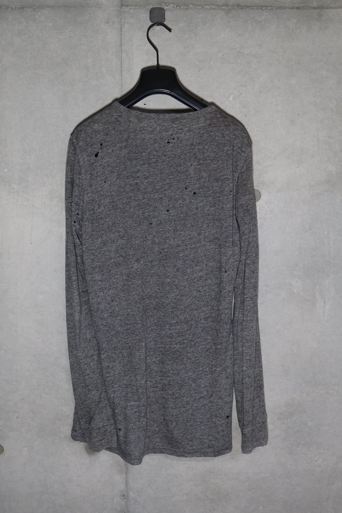 Balmain SS10 Linen Distressed Longsleeve