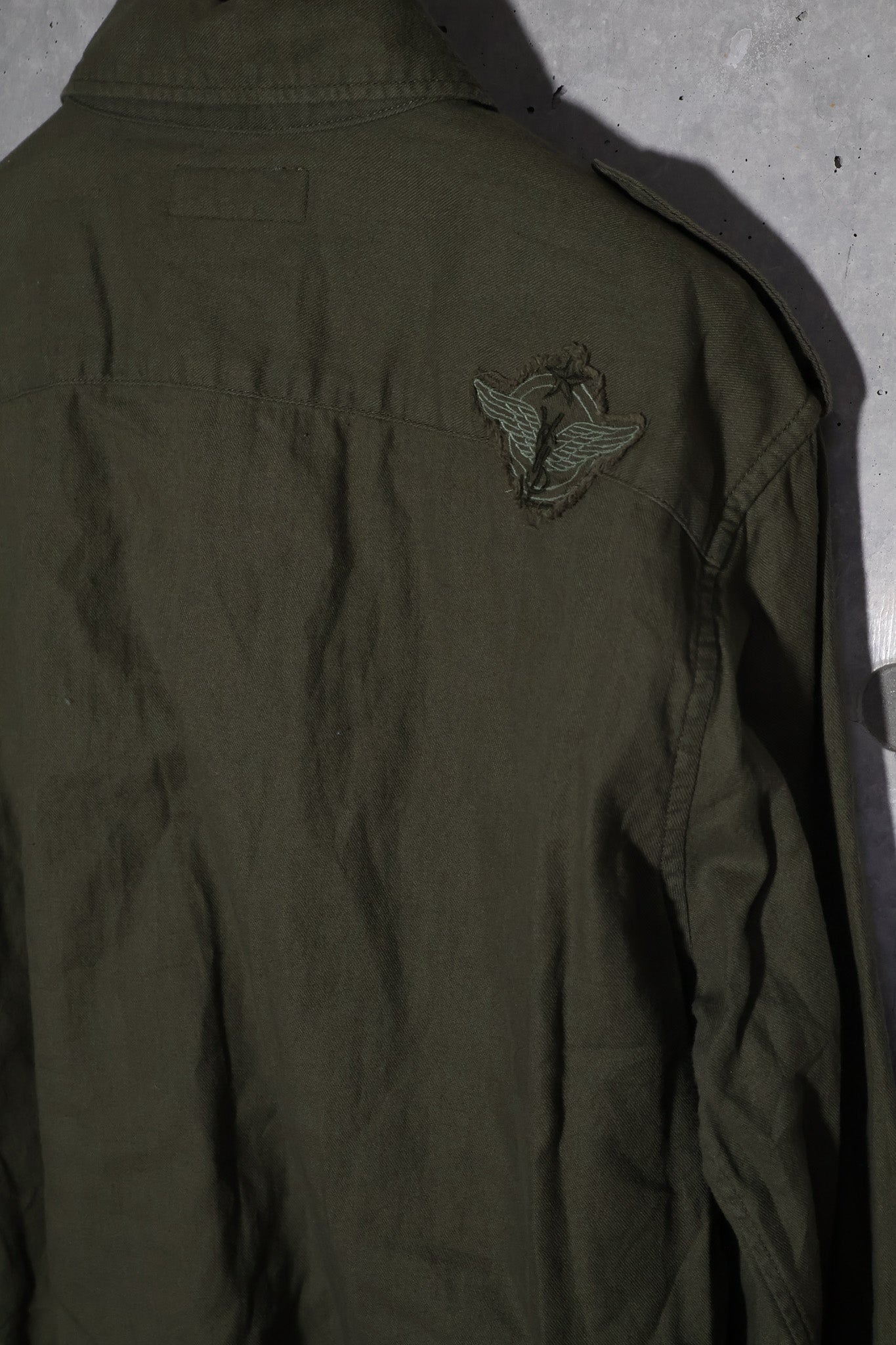 Saint Laurent SS17 Crested Military Button Up Shirt