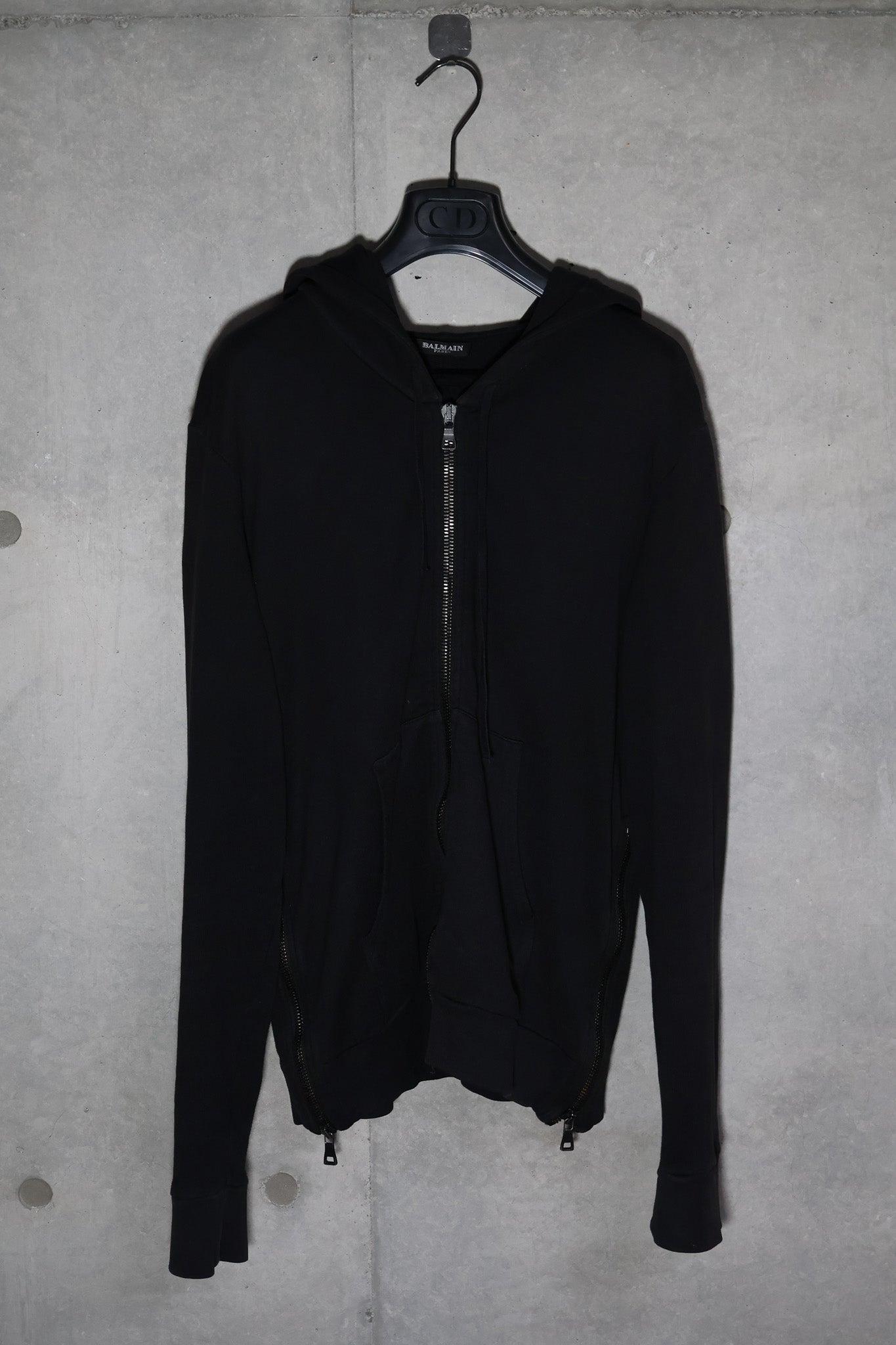 Balmain AW11 Tiger Emblem Zip Up Hoodie
