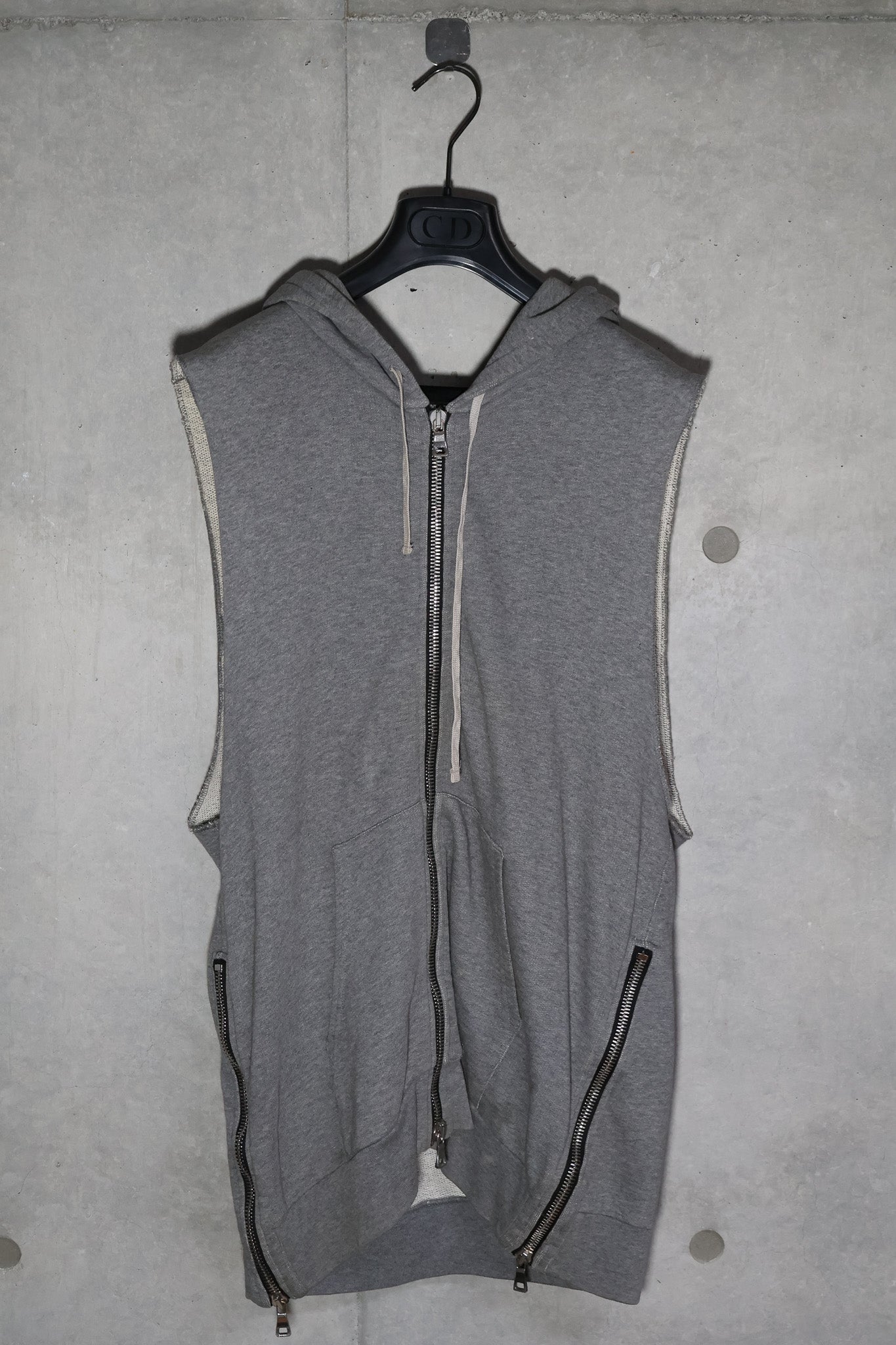 Balmain SS11 Sleeveless Tiger Emblem Zip Hoodie