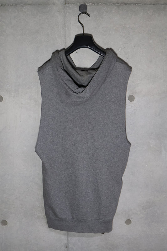 Balmain SS11 Sleeveless Tiger Emblem Zip Hoodie