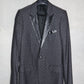 Dior Homme SS04 Strip Runway Coated Lapel Printed Blazer
