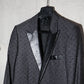 Dior Homme SS04 Strip Runway Coated Lapel Printed Blazer
