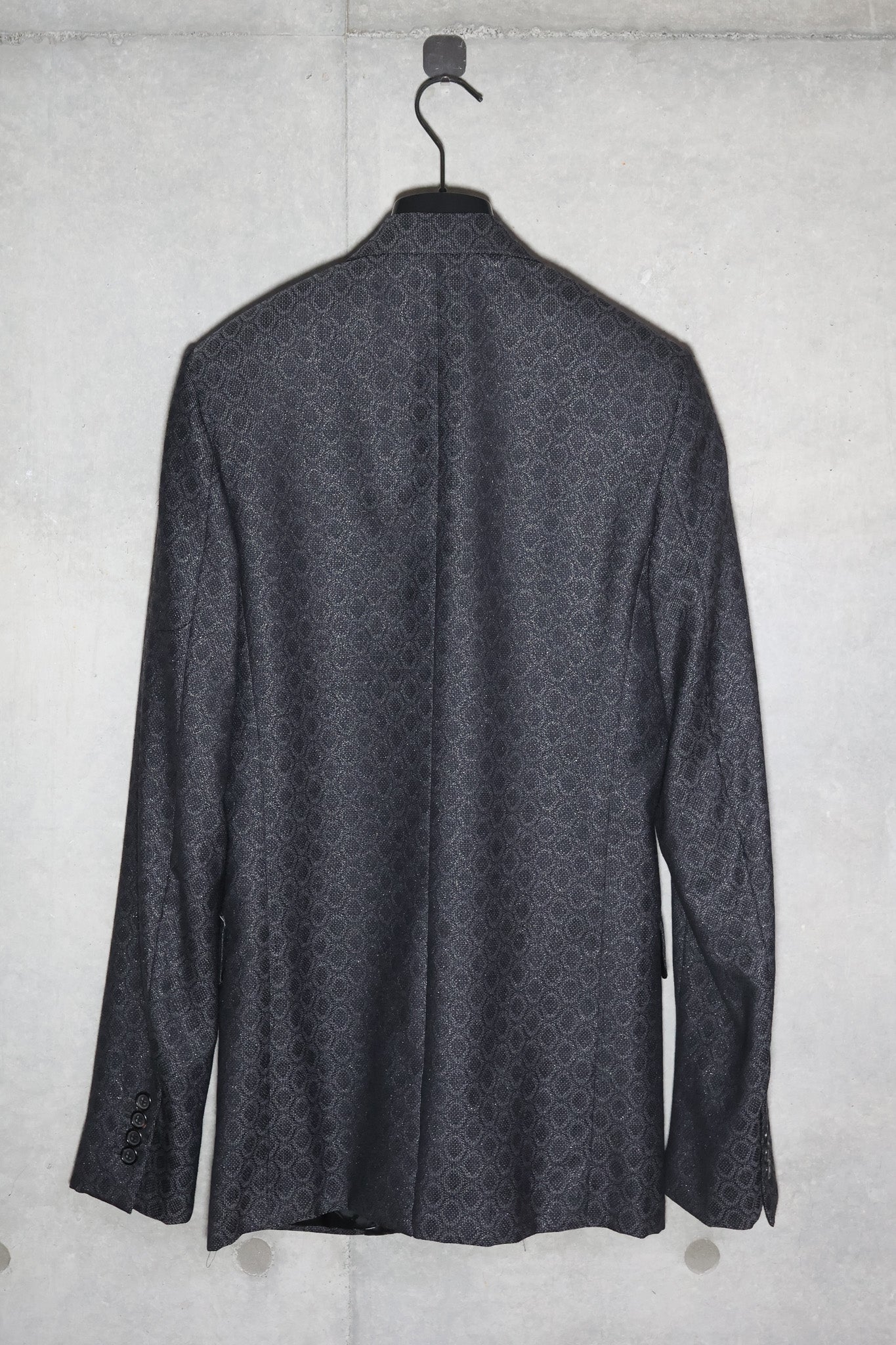 Dior Homme SS04 Strip Runway Coated Lapel Printed Blazer