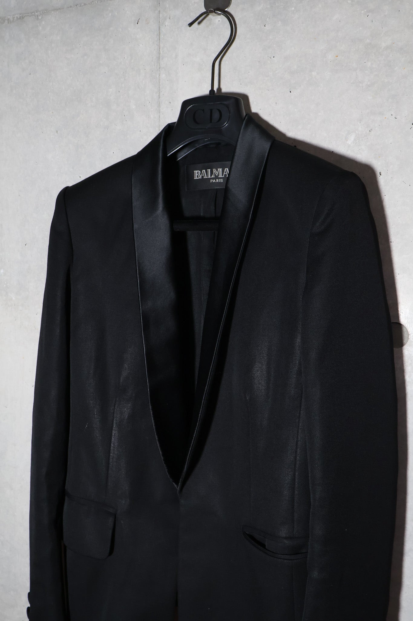 Balmain AW08 Satin Lapel Shawl Blazer