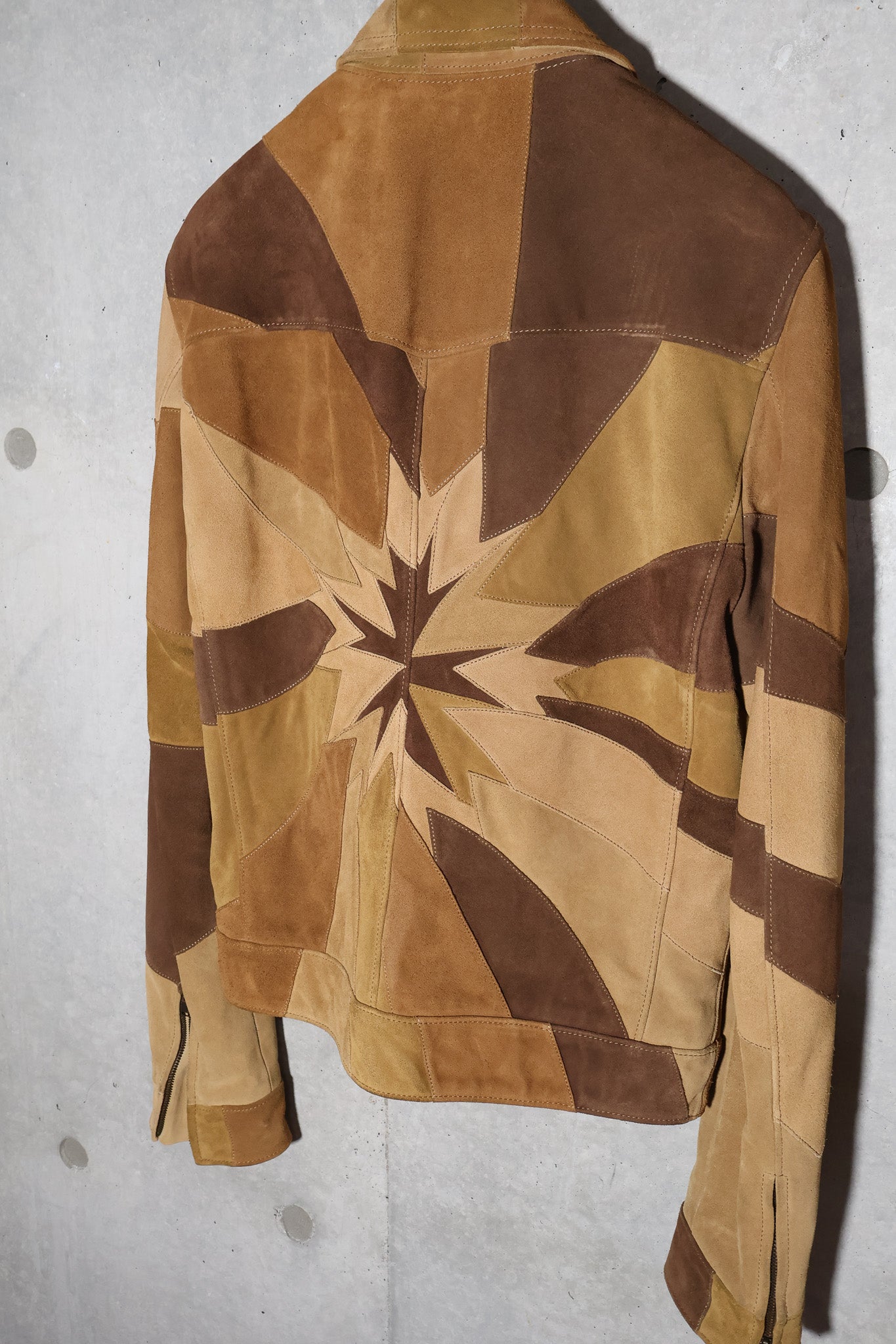 Saint Laurent SS15 Runway Suede Patchwork Jacket