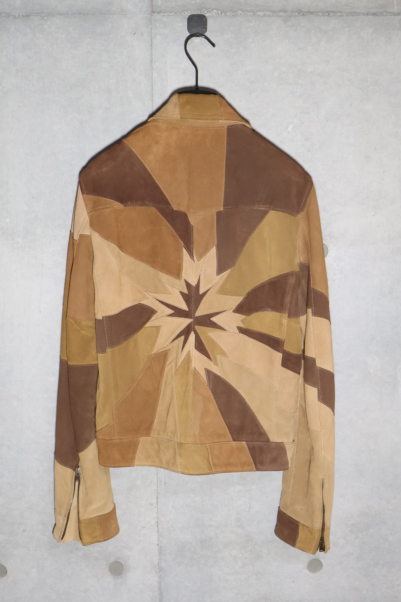 Saint Laurent SS15 Runway Suede Patchwork Jacket