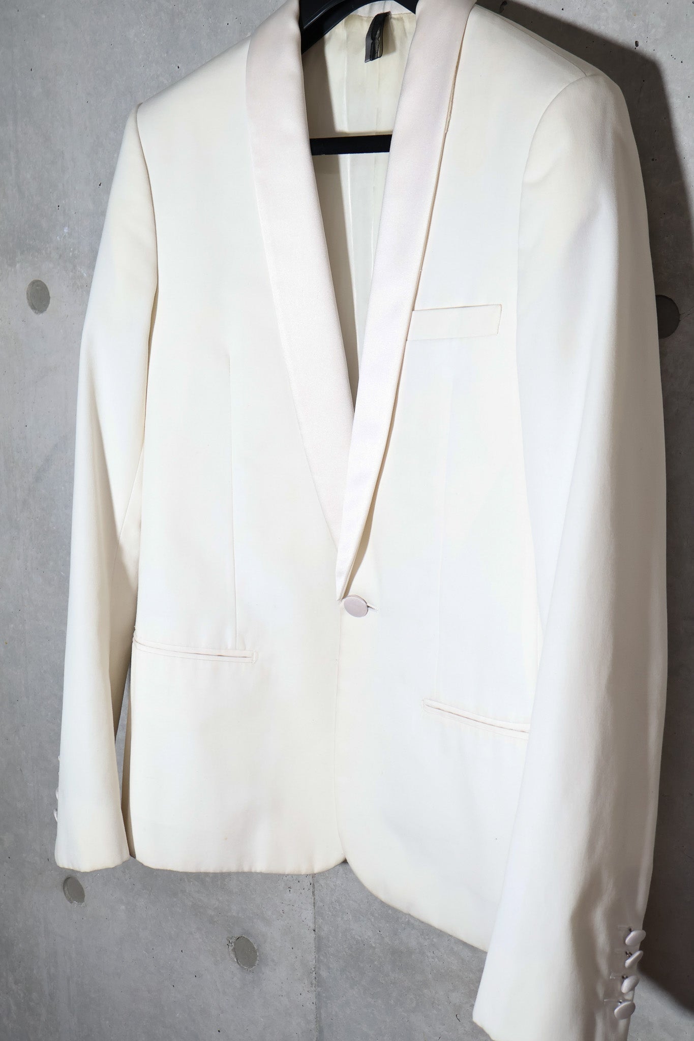 Dior Homme SS05 Runway White Shawl Blazer