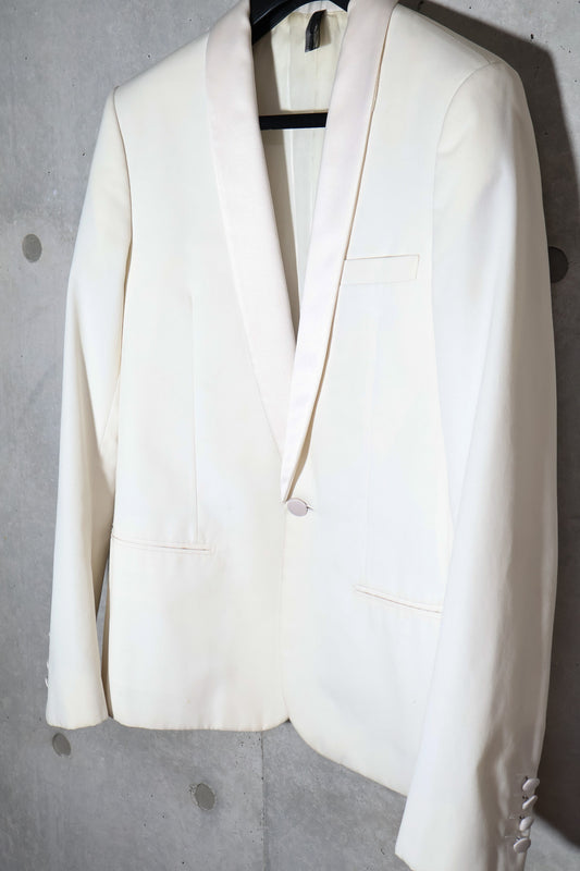 Dior Homme SS05 Runway White Shawl Blazer