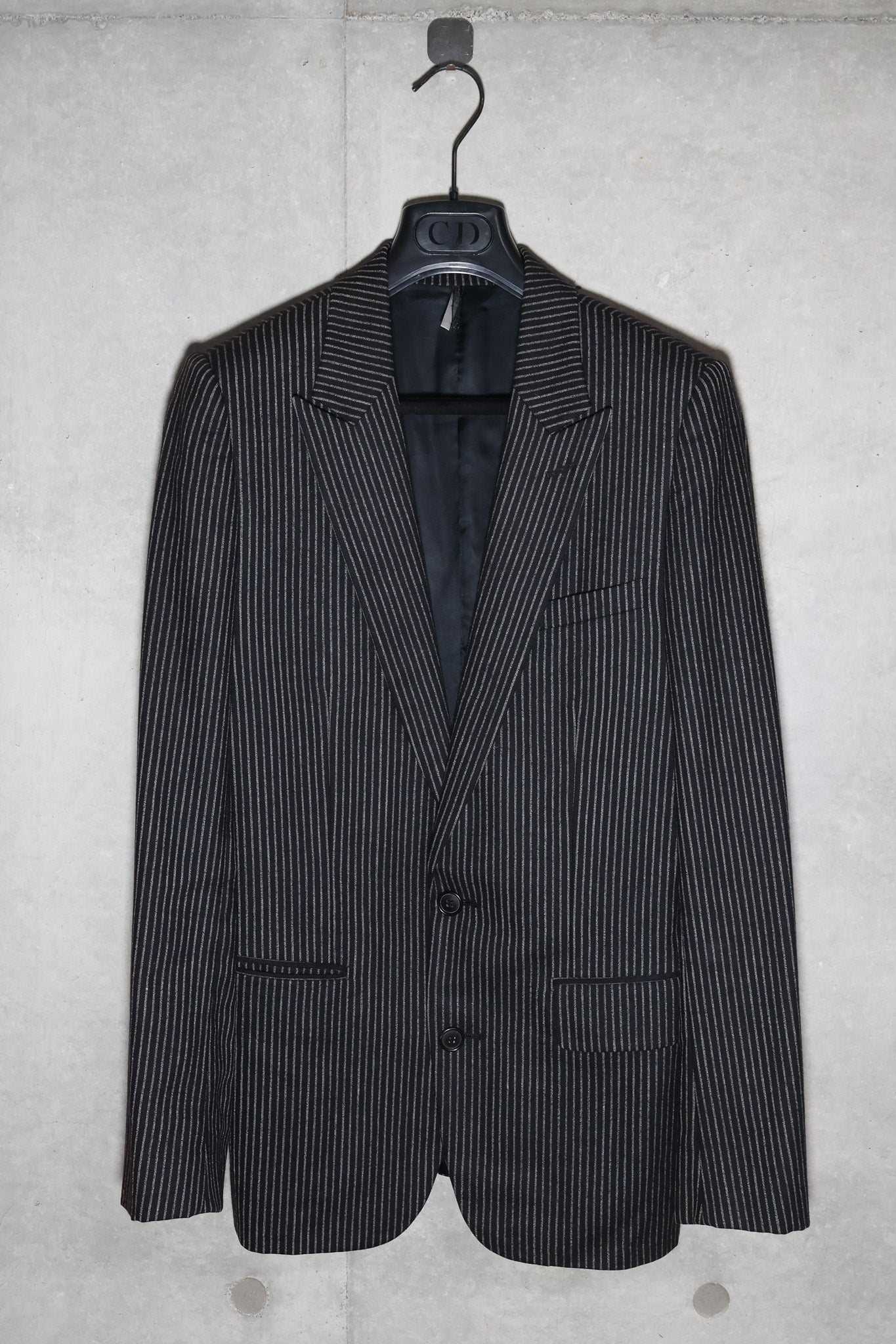 Dior Homme AW05 2B Chalk Pinstripe Blazer