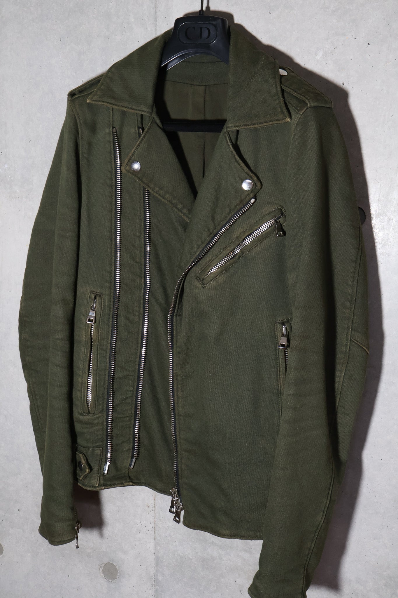 Balmain AW14 Khaki Military Perfecto Jacket
