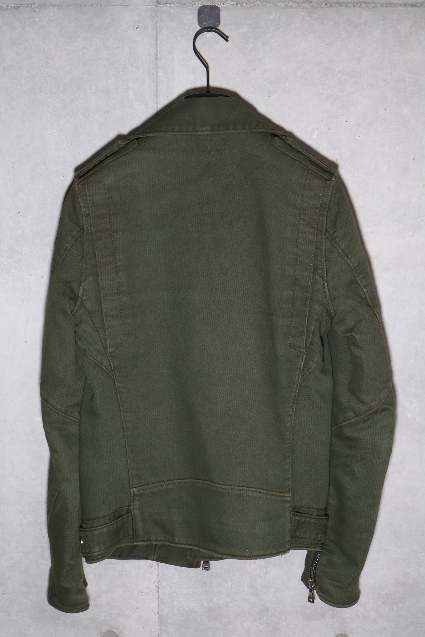 Balmain AW14 Khaki Military Perfecto Jacket