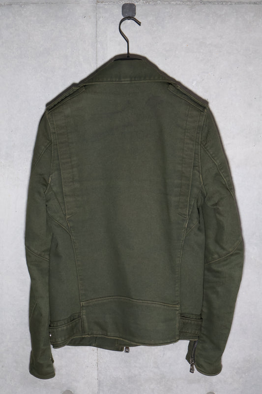 Balmain AW14 Khaki Military Perfecto Jacket