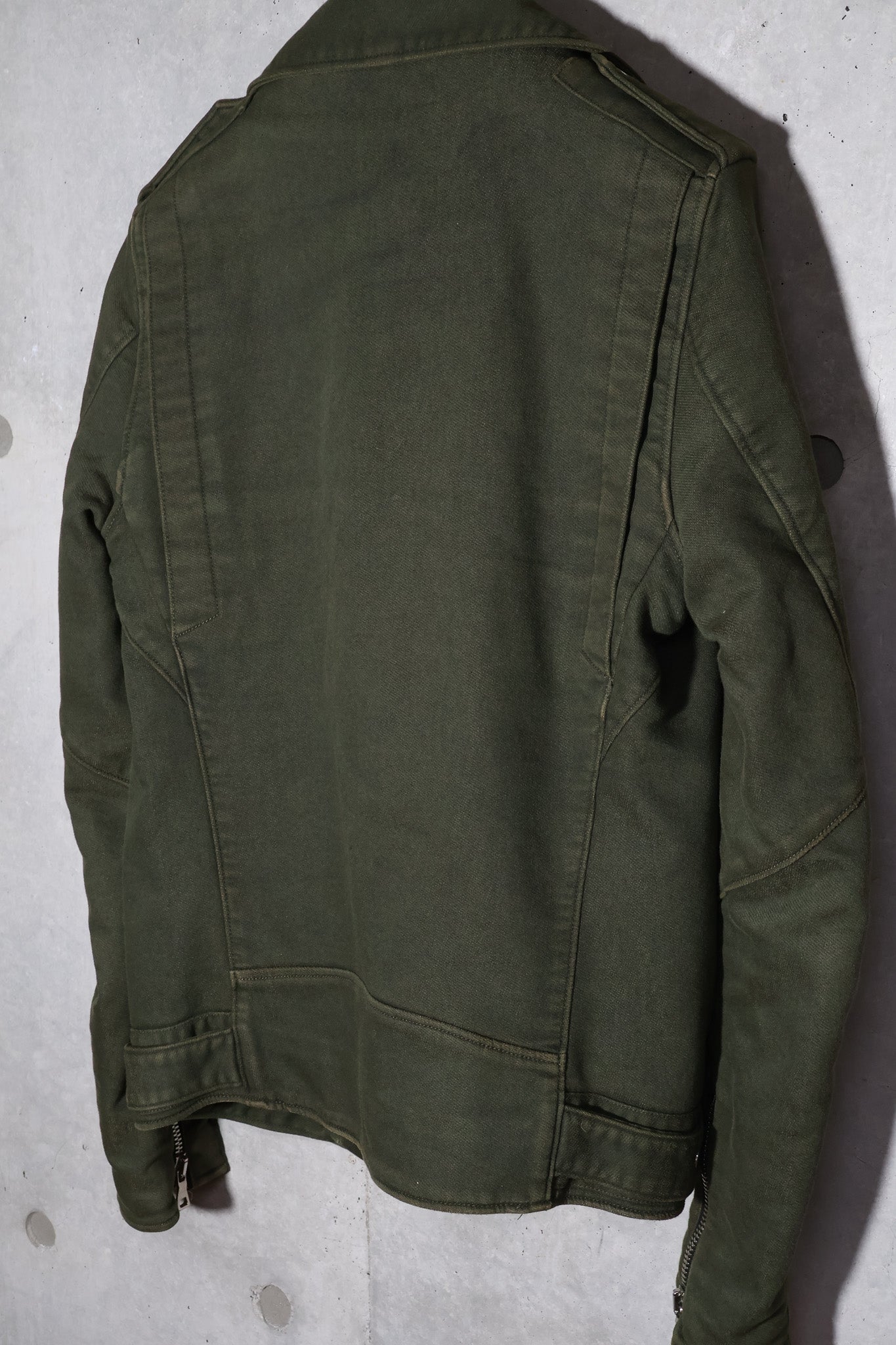 Balmain AW14 Khaki Military Perfecto Jacket