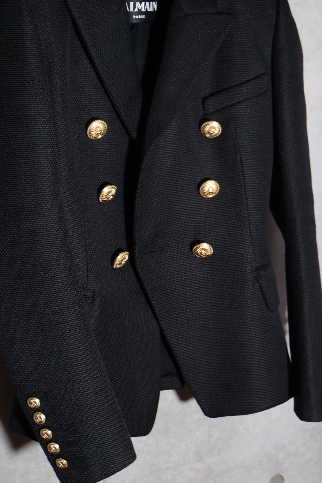 Balmain AW14 Peak Lapel Peacoat