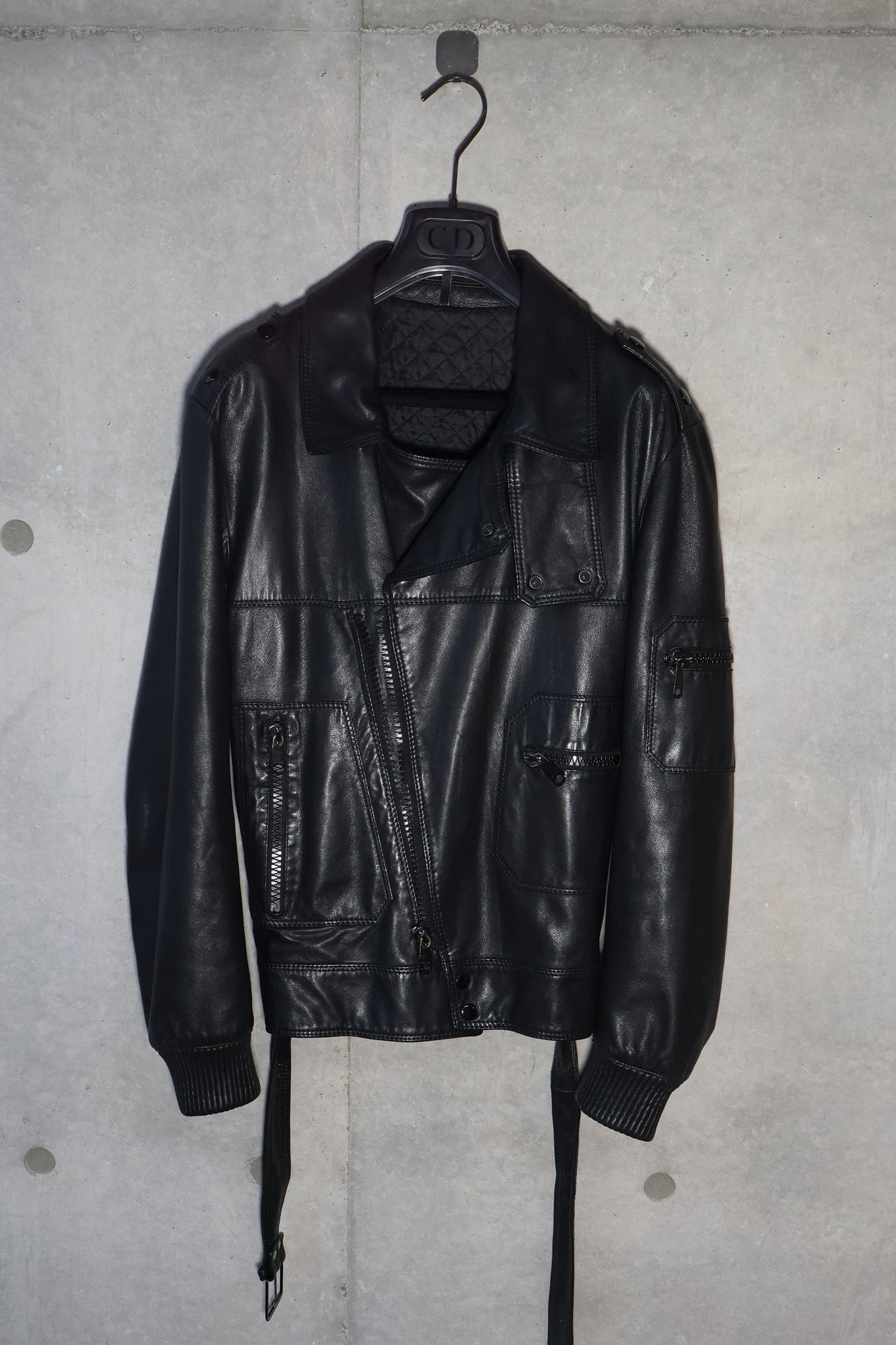 Dior Homme AW05 Runway Leather Perfecto “Knight” Jacket