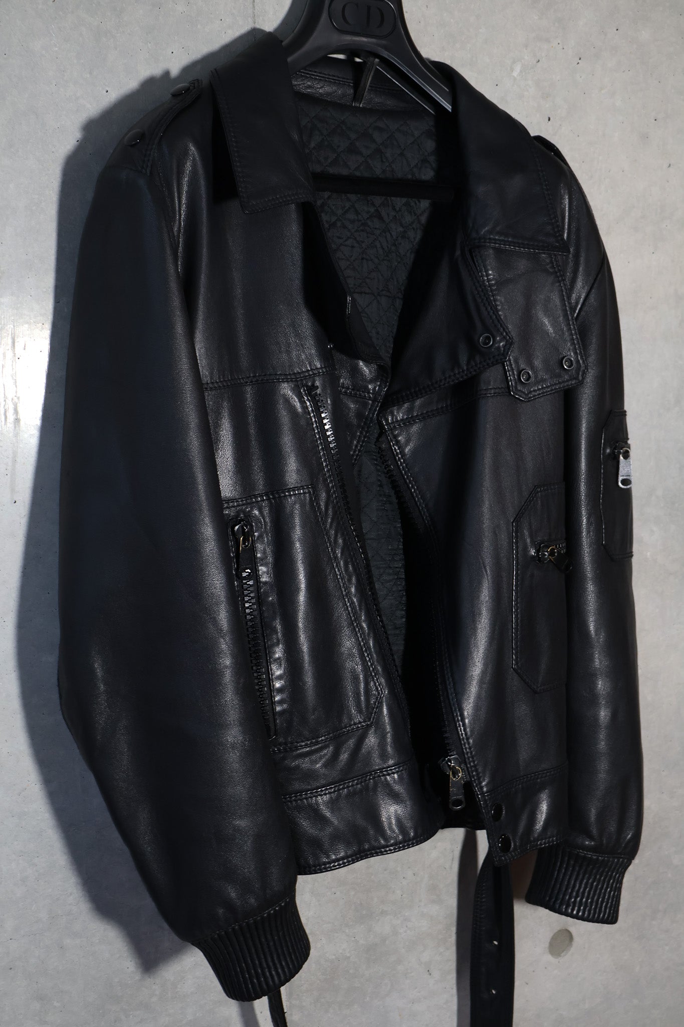 Dior Homme AW05 Runway Leather Perfecto “Knight” Jacket