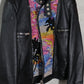 Saint Laurent SS16 Sample Sequin Palm Tree Cafe Racer Leather Jacket