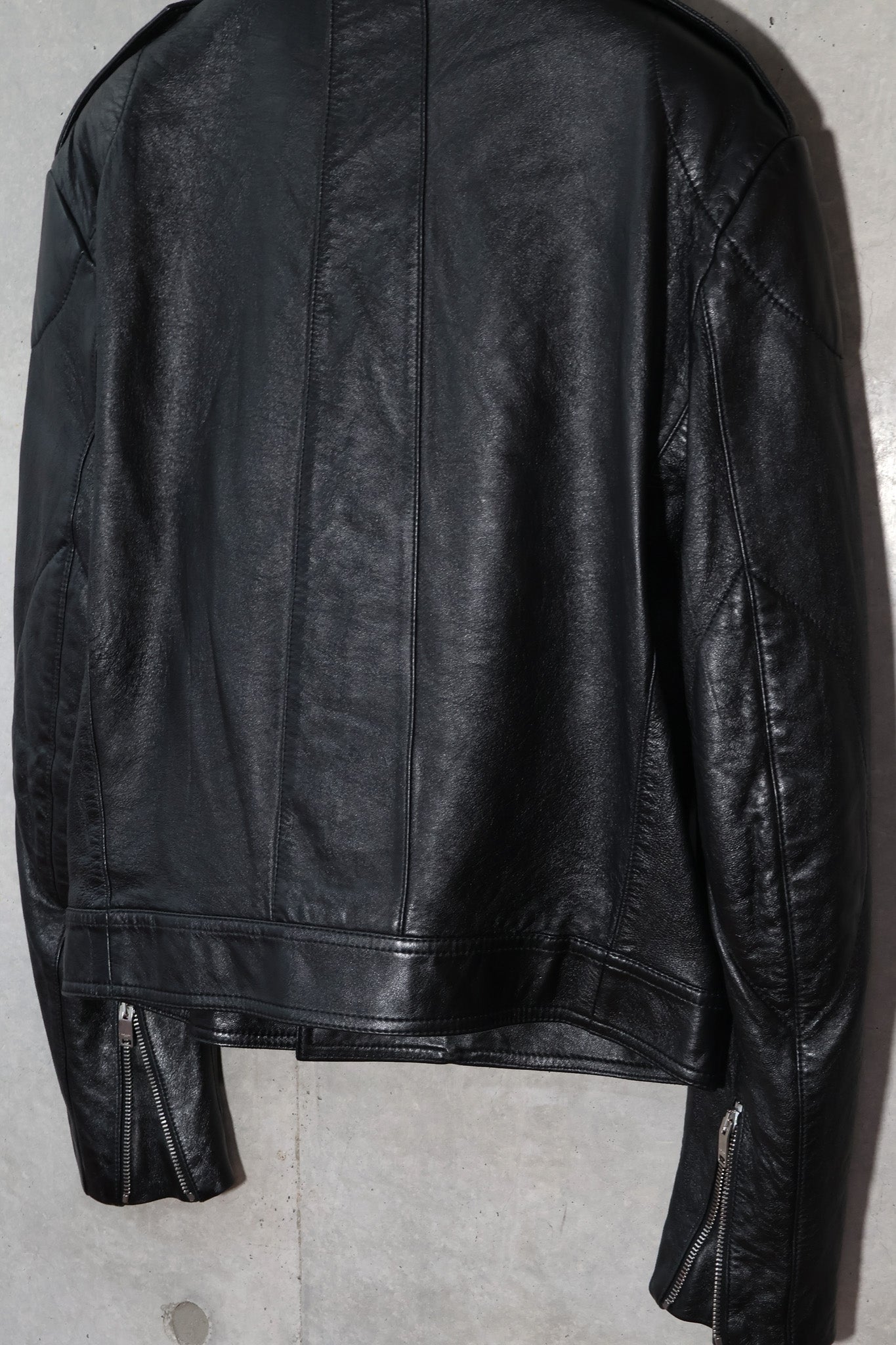 Saint Laurent SS16 Sample Sequin Palm Tree Cafe Racer Leather Jacket
