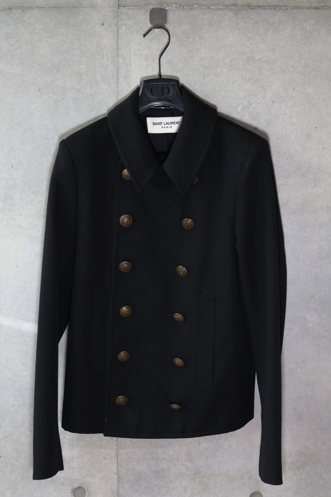 Saint Laruent AW13 Cropped Wool Peacoat