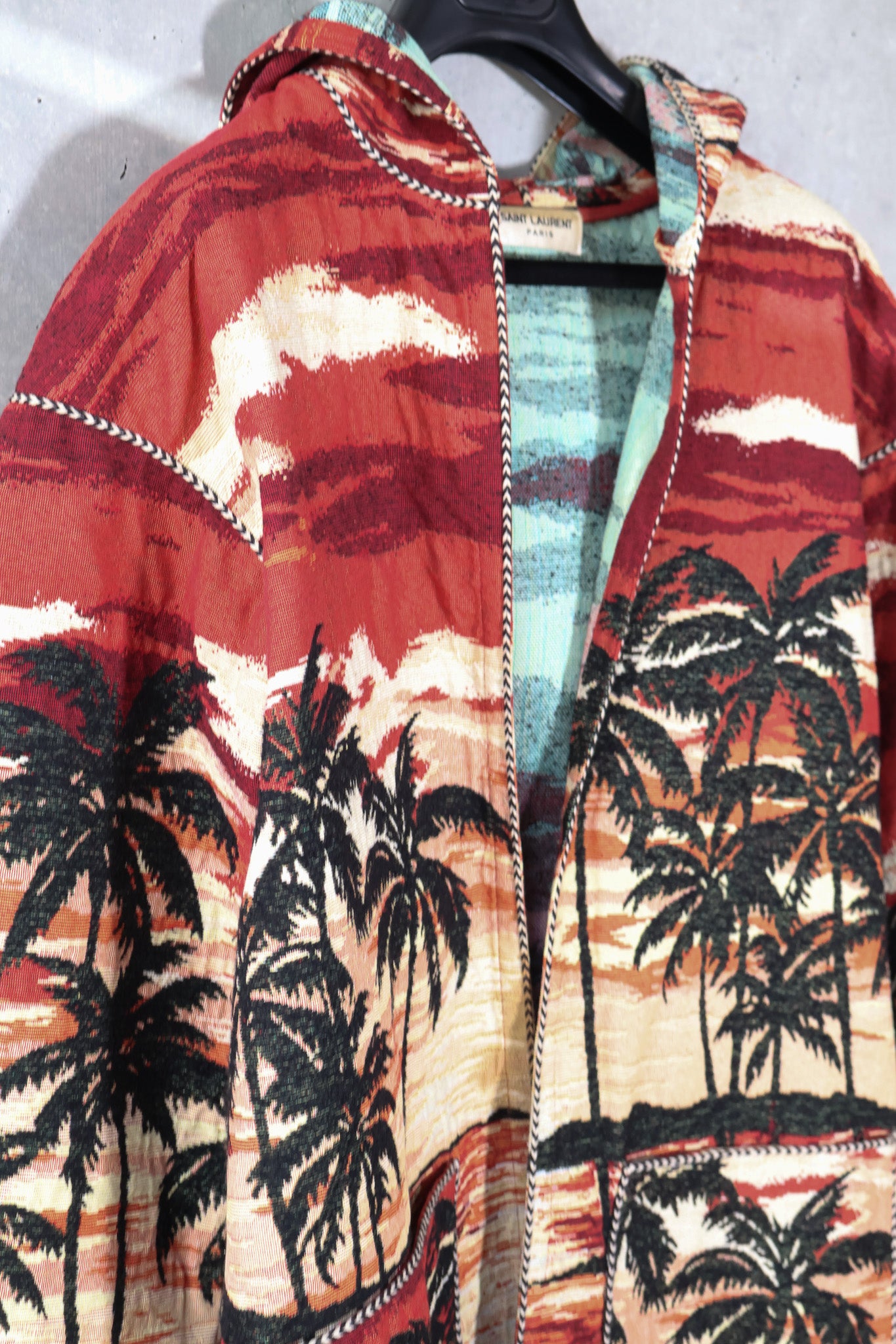 Saint Laurent SS16 Surf Sound Palm Tree Knit Poncho
