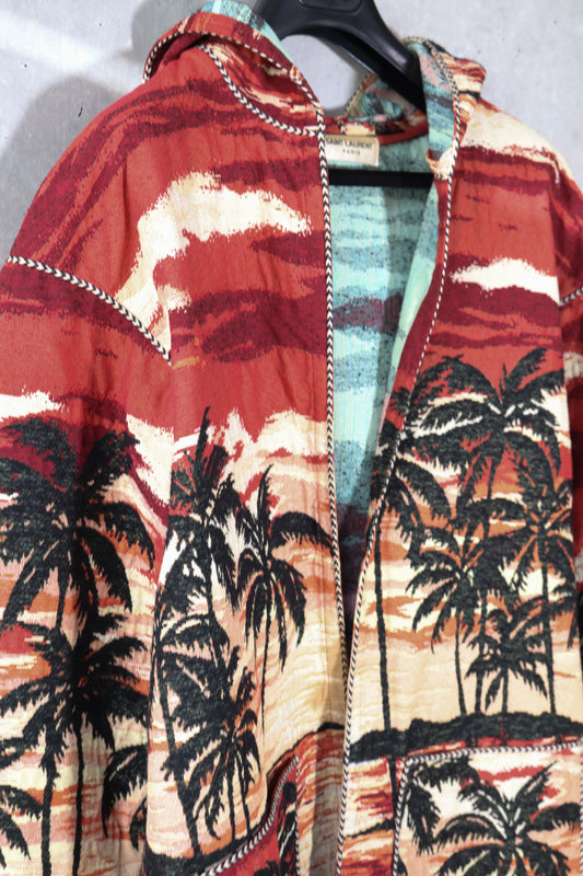 Saint Laurent SS16 Surf Sound Palm Tree Knit Poncho