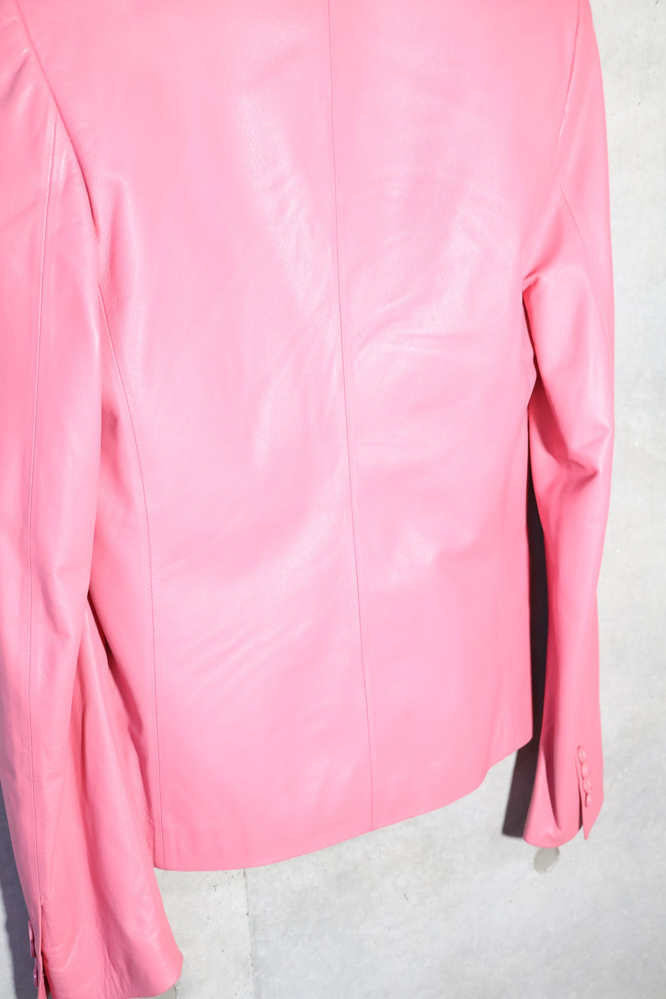 Dior Homme SS05 Runway Pink Leather 1B Blazer