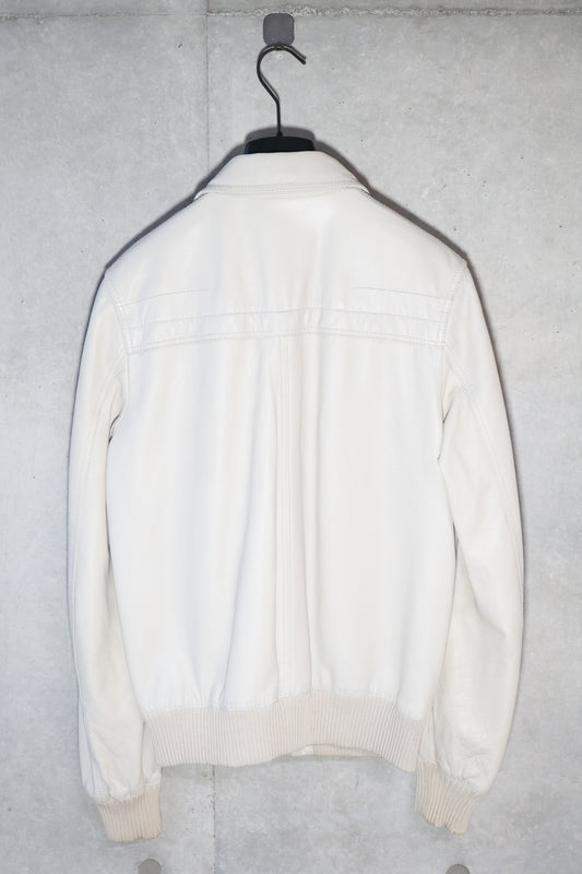 Dior Homme SS06 Multi Pocket White Leather Jacket