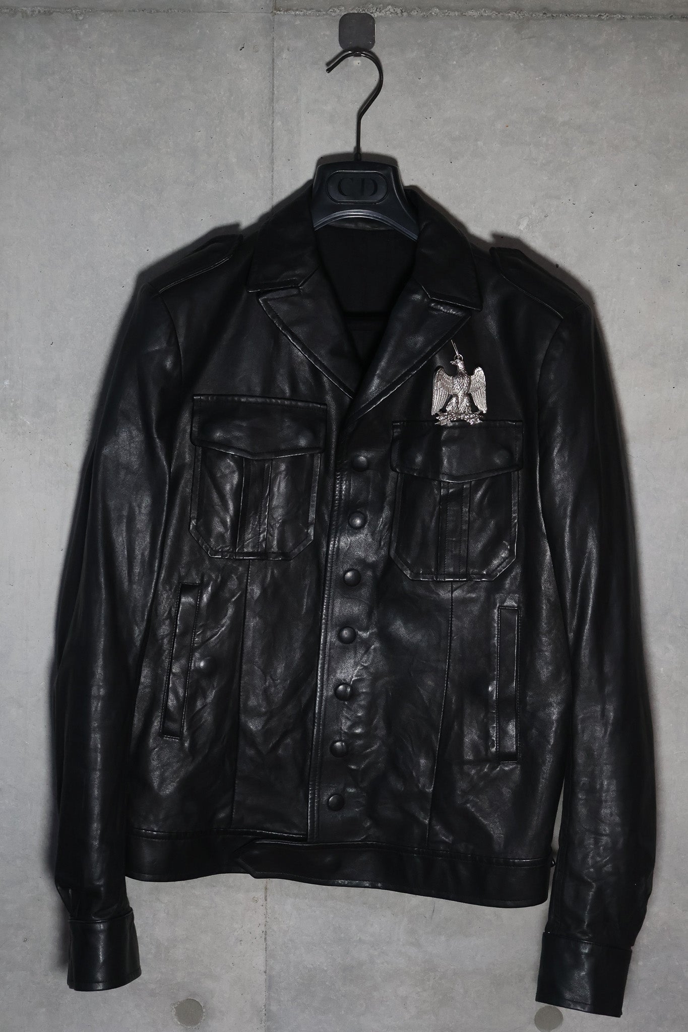 Balmain SS11 Campaign Eagle Pin Leather Jacket