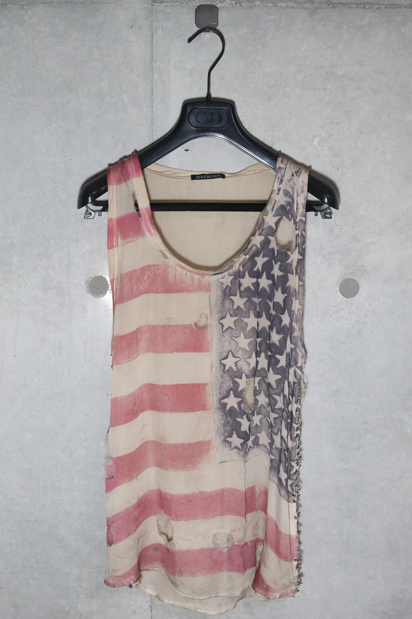 Balmain SS11 Burnished American Flag Pin Tank