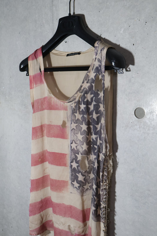 Balmain SS11 Burnished American Flag Pin Tank