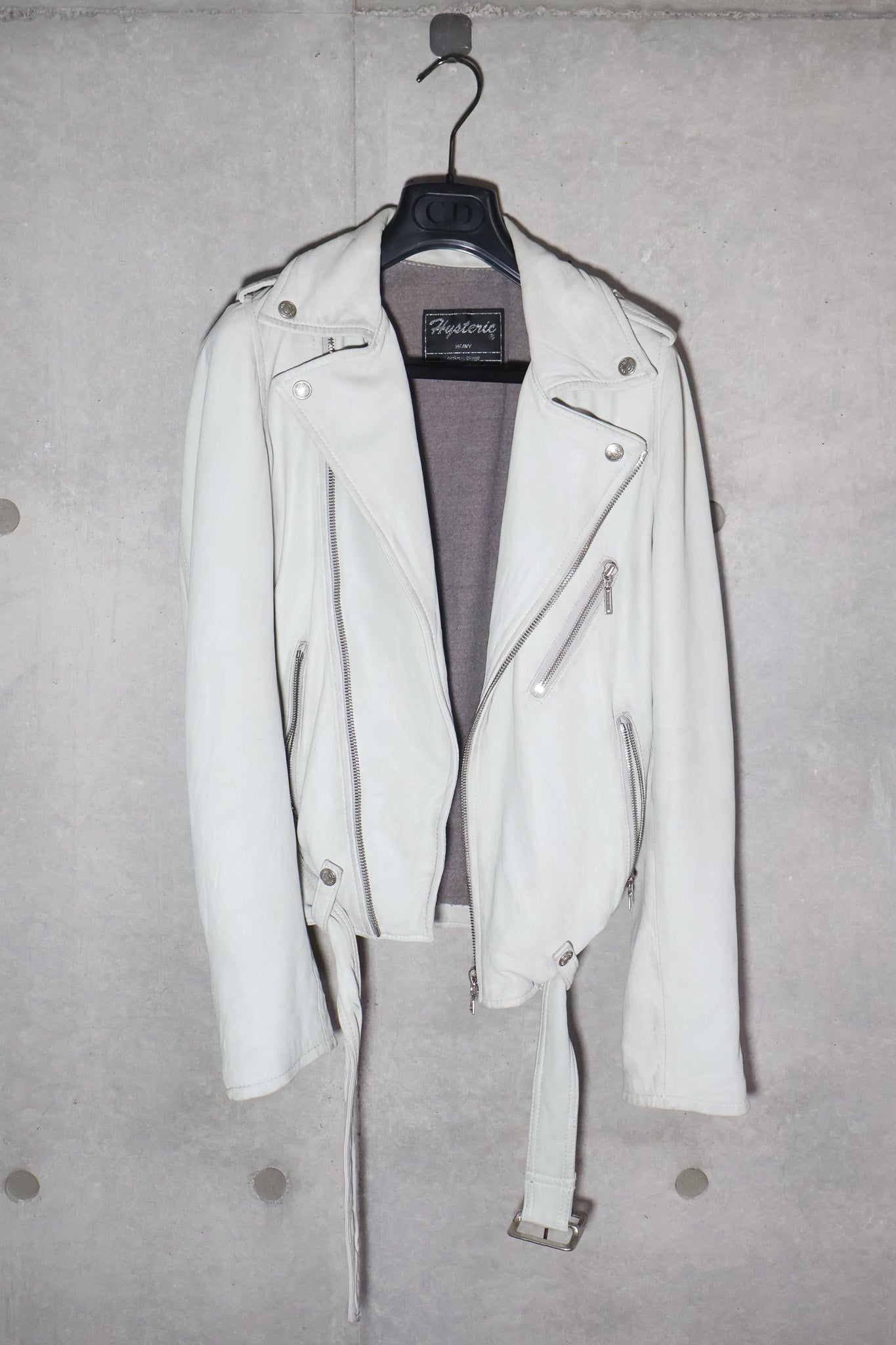 Hysteric Glamour White Perfecto Leather Jacket